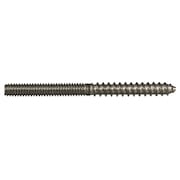 Midwest Fastener Hanger Bolt, #8 Thread to #8-32 Thread, 2 in, Steel, Plain Finish, 20 PK 68407